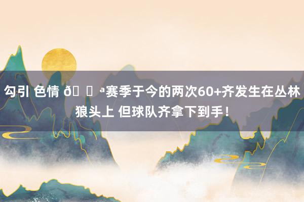 勾引 色情 💪赛季于今的两次60+齐发生在丛林狼头上 但球队齐拿下到手！