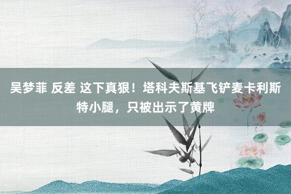 吴梦菲 反差 这下真狠！塔科夫斯基飞铲麦卡利斯特小腿，只被出示了黄牌